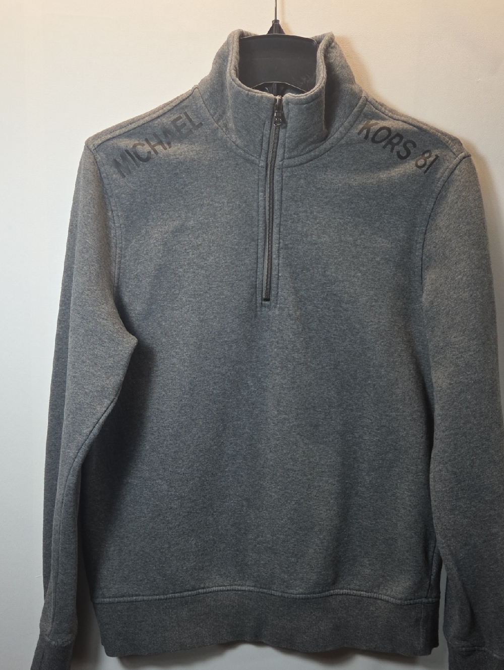 Michael Kors Men's Dark Gray Half-Zip Pullover Sweatshirt Size M